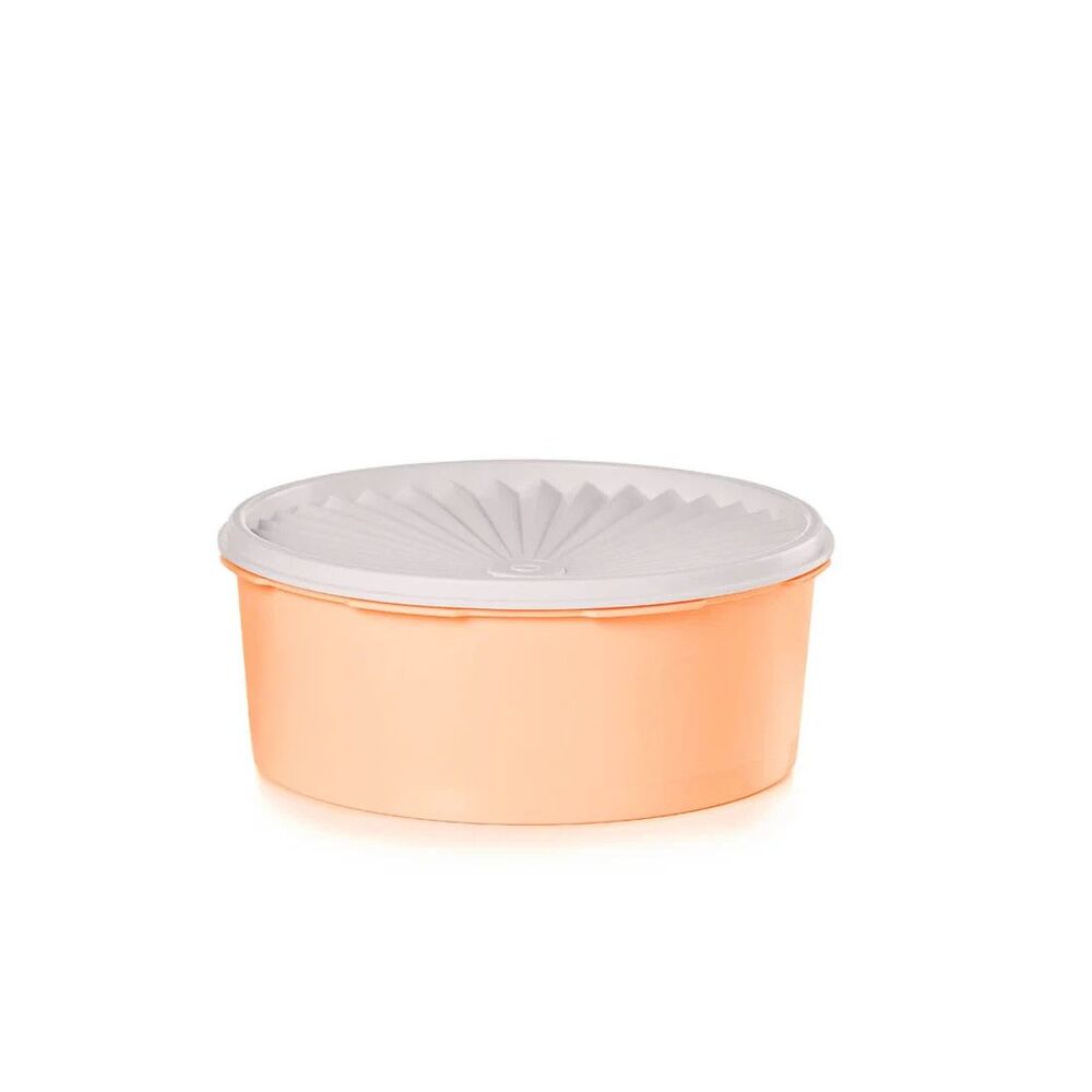 NEW Tupperware juicy peach stacking canister 7.5cup/1.8L round canister with sea